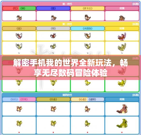 解密手机我的世界全新玩法，畅享无尽数码冒险体验